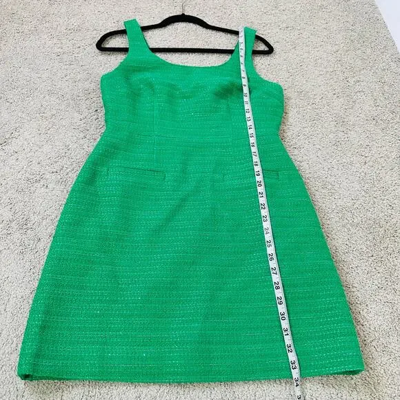 J. Crew Mini sheath dress in sequin tweed Summer Green